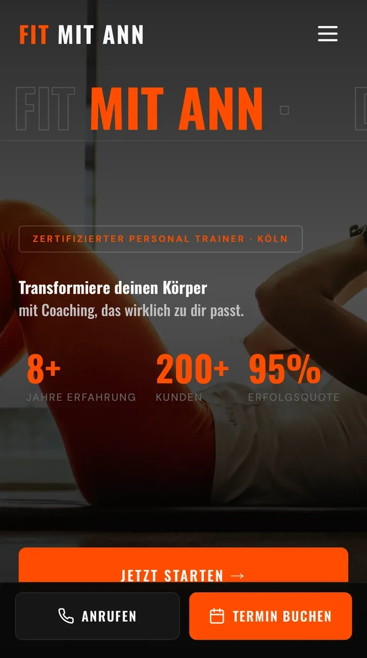 Fit mit Ann auf dem Handy